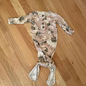 Lou Lou and Company knotted newborn gown floral